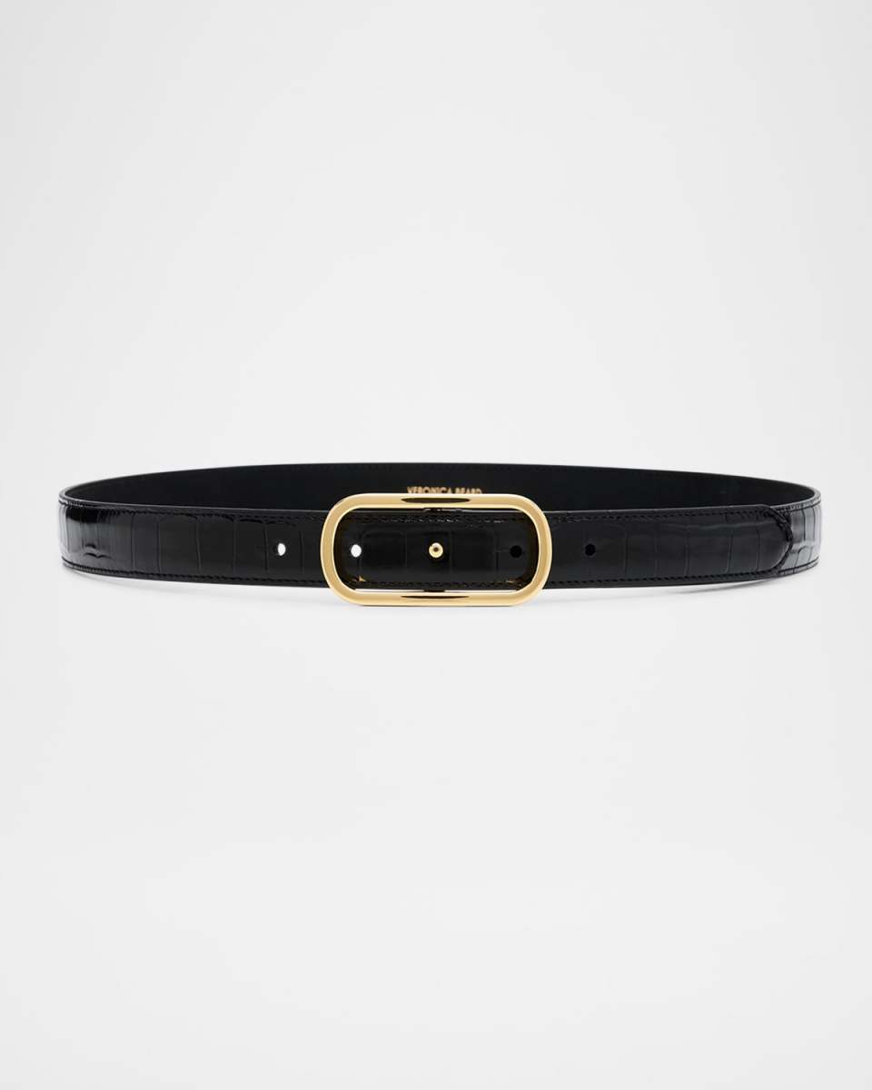 Loop Croc-Embossed Belt